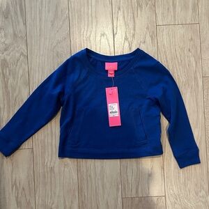 NWT Lilly Pulitzer Mini Emmaline Pullover in Borealis Blue XS (2T-3T)